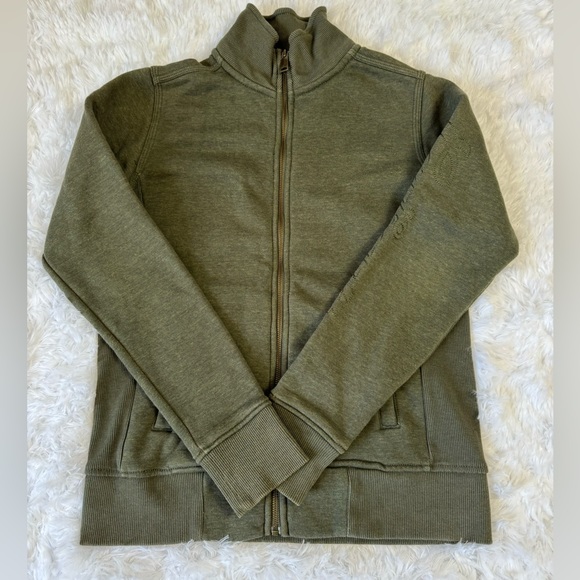 Carhartt Tops - Carhartt Women’s Dunlow Full Zip Green Sweatshirt Jacket Size Small